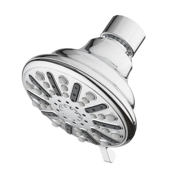 Glacier Bay 3-Spray Patterns 3.5 in. Single Wall Mount Fixed Shower Head in Chrome 8462000HL