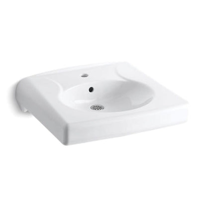 Brenham™ Wall Mount Lavatory Sink, ADA, 21-15/16 x 19-3/4 x 7 in, Vitreous China, White