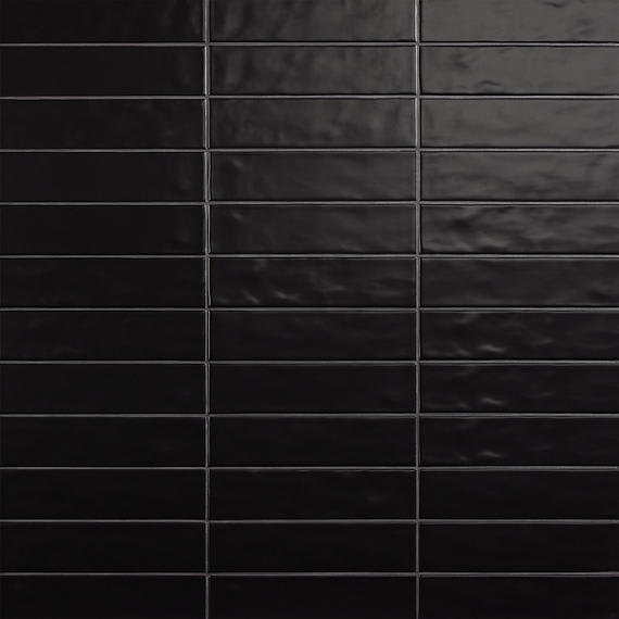Stagecraft Matte Black Rectangle, Undulated 3X12 Matte