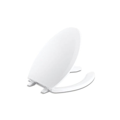 Lustra™ Toilet Seat, Elongated Bowl, Open Front, With Cover, Plastic, White