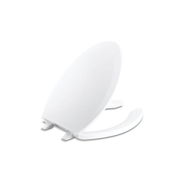 Lustra™ Toilet Seat, Elongated Bowl, Open Front, With Cover, Plastic, White
