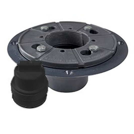 Shower Drain Base/Collar With DoubleDuty™ Test Plug, For Use With 821 Series Shower Pan, 2 in, ABS