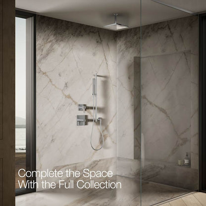 Honesty Square 10" Single Function 2.5 GPM Rainhead with MasterClean Sprayface