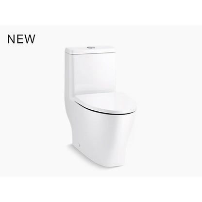 Reach™ One Piece Toilet, Floor Mount, 12 in Rough, Elongated Bowl, Left Hand Lever, 0.8/1.28 gpf Dual Flush, White
