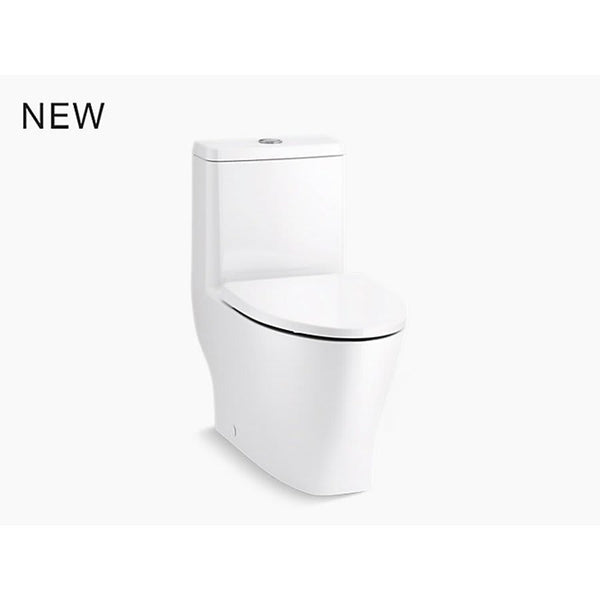 Reach™ One Piece Toilet, Floor Mount, 12 in Rough, Elongated Bowl, Left Hand Lever, 0.8/1.28 gpf Dual Flush, White