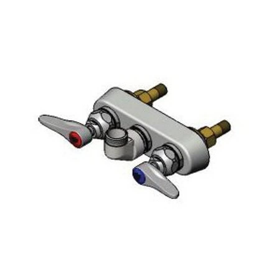 Bar Faucet, Wall Mount, ADA, 2 Lever Handle, 2-Hole, Polished Chrome