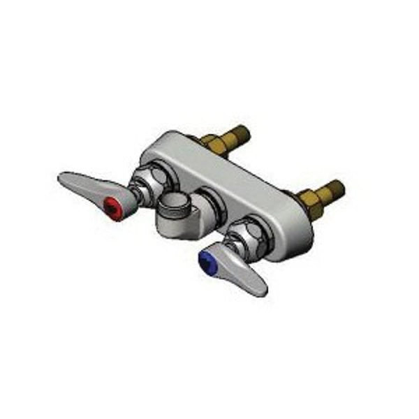 Bar Faucet, Wall Mount, ADA, 2 Lever Handle, 2-Hole, Polished Chrome