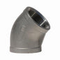 45 deg Elbow, 3/8 in, FNPT, 316/316L Stainless Steel, 150 lb