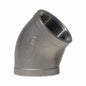 45 deg Elbow, 1-1/2 in, FNPT, 316/316L Stainless Steel, 150 lb