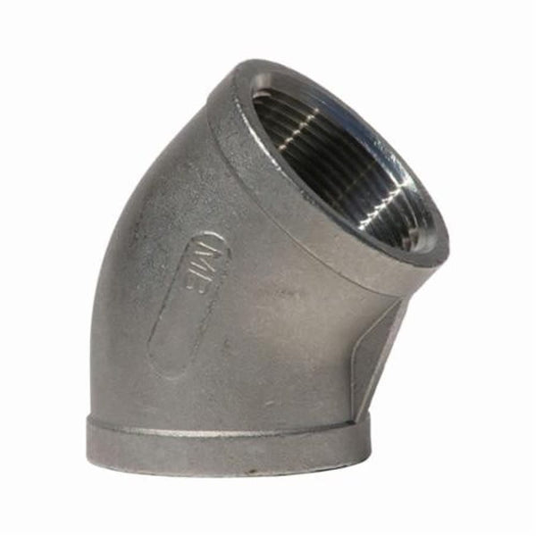 45 deg Elbow, 1-1/2 in, FNPT, 304/304L Stainless Steel, 150 lb