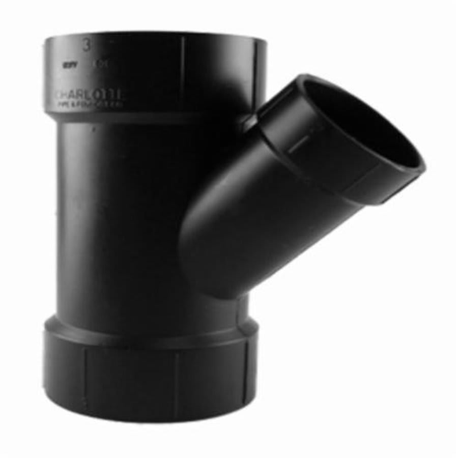 DWV Wye, 3 x 2 in, Hub, ABS
