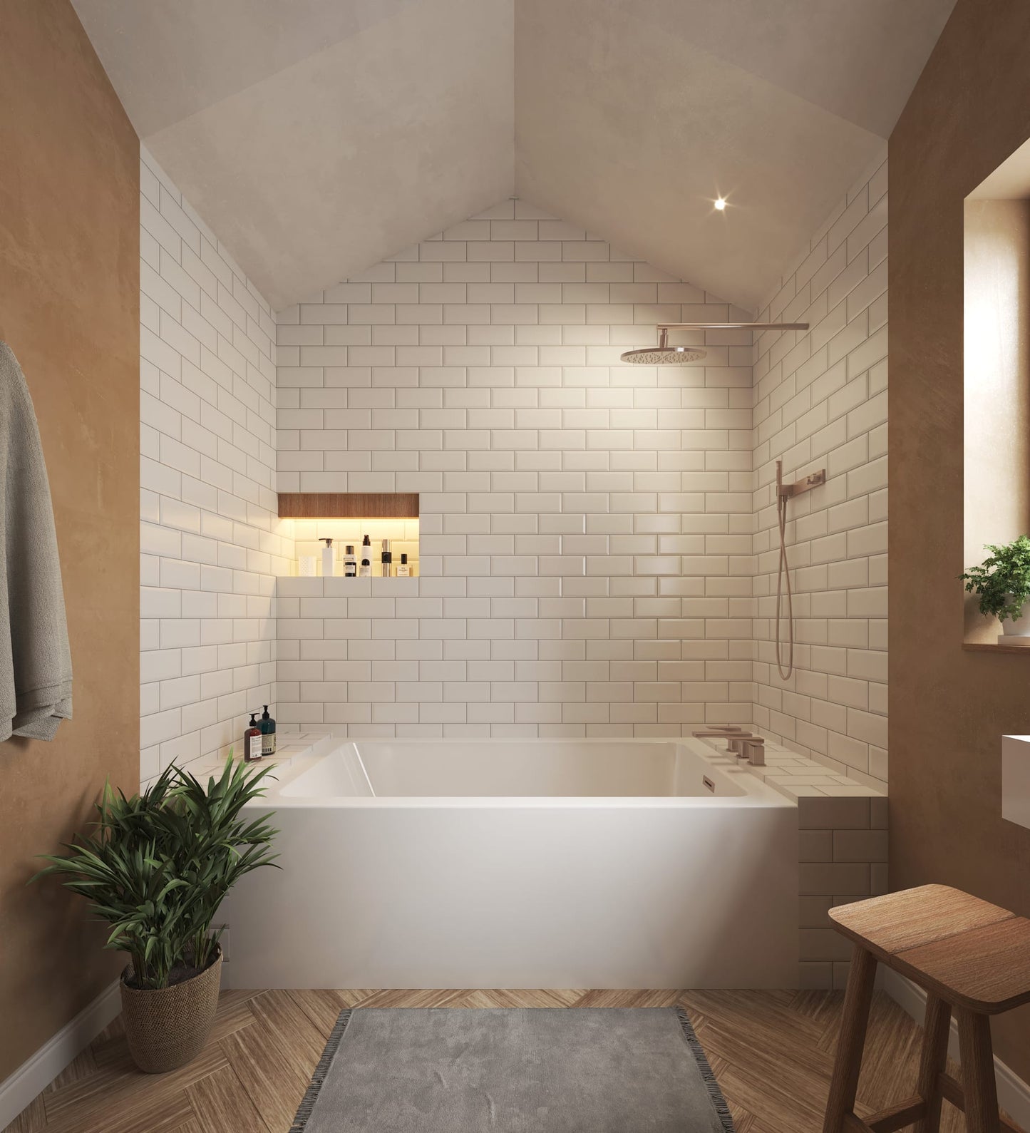 Grayley Alcove Bathtub - 66W x 22H x 36D