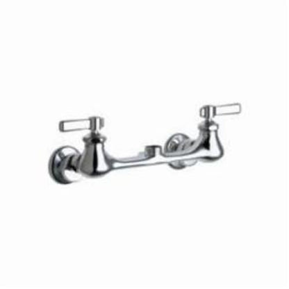 Kitchen Faucet, Wall Mount, ADA, 2 Lever Handle, 2-Hole, Polished Chrome