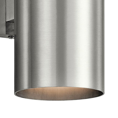 Cylinder 2 Light 12" Tall Outdoor Wall Sconce