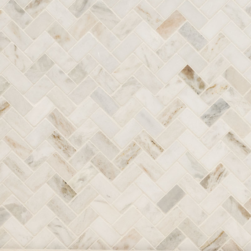 Arabescato Venato 1x2 Herringbone Honed