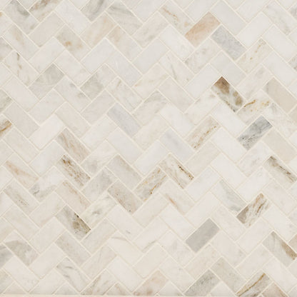 Arabescato Venato 1x2 Herringbone Honed