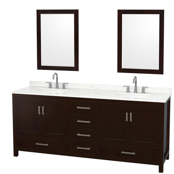 Sheffield Double Bathroom Vanity - 80W x 35H x 22D