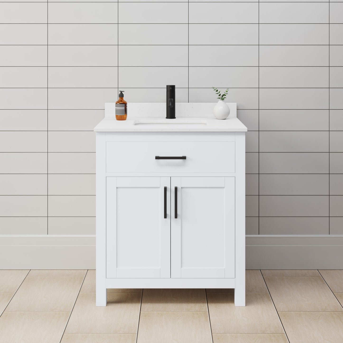 Beckett Single Bathroom Vanity - 30W x 35H x 22D
