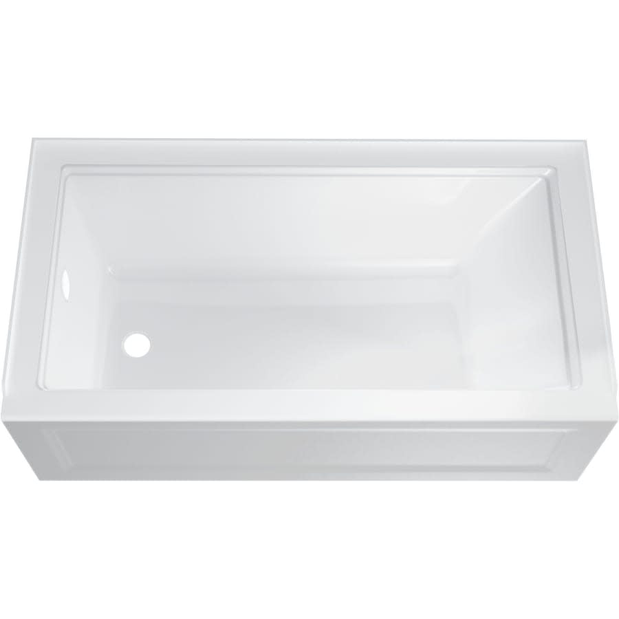 Town Square S 60" Three Wall Alcove Acrylic and Fiberglass Soaking Tub with Left Drain