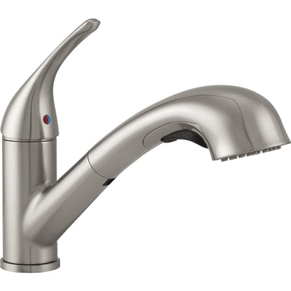 Poulsen 1.75 GPM Single Hole Pull Out Kitchen Faucet - Includes Escutcheon