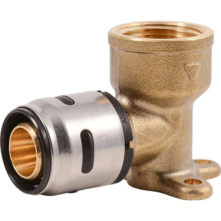 90 deg Elbow, 3/4 in, Push x FNPT, Plastic