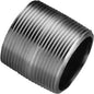 Butt Nipple, 3/4 in, 1 in L, MNPT, Steel, Black, SCH 40/STD