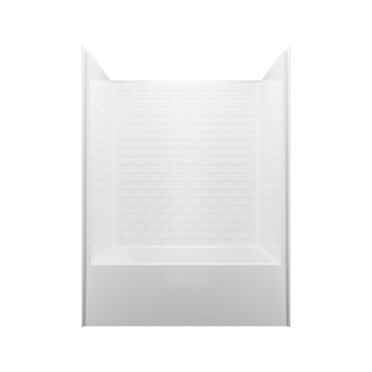Everyday 1-Piece Tub & Shower, 80 x 60 in, Left Hand Drain, White