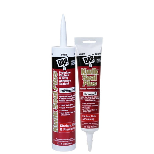 Kwik Seal Plus® Tub & Tile Caulk, 10 oz, White