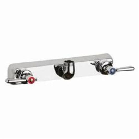 Kitchen Faucet, Wall Mount, 2 Lever Handle, 2-Hole, Polished Chrome
