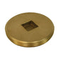 Countersunk Plug, 4 in, MNPT, Brass, Rough Brass