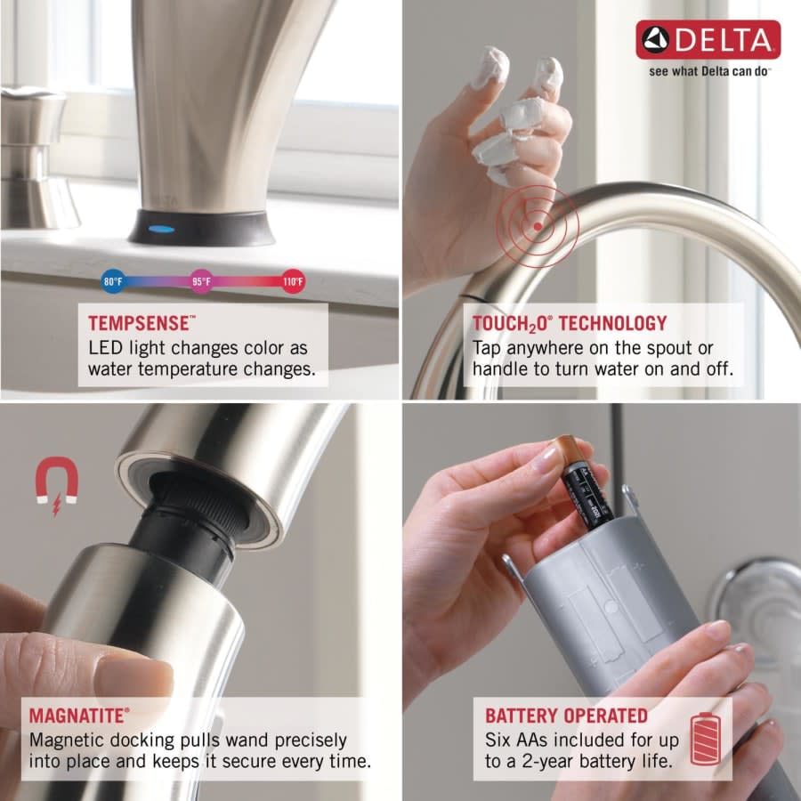 Essa Pull-Down Bar/Prep Faucet with On/Off Touch Activation and Magnetic Docking Spray Head - Includes Lifetime Warranty (5 Year on Electronic Parts)