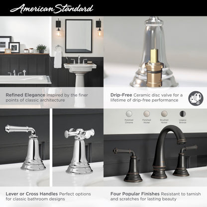 Delancey 1.2 GPM Widespread Bathroom Faucet with Lever Handles and Pop-Up Drain Assembly