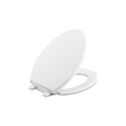 Brevia™ Toilet Seat, Elongated Bowl, Closed Front, With Cover, Plastic, White