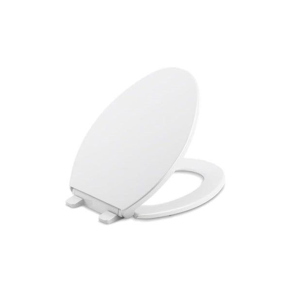 Brevia™ Toilet Seat, Elongated Bowl, Closed Front, With Cover, Plastic, White