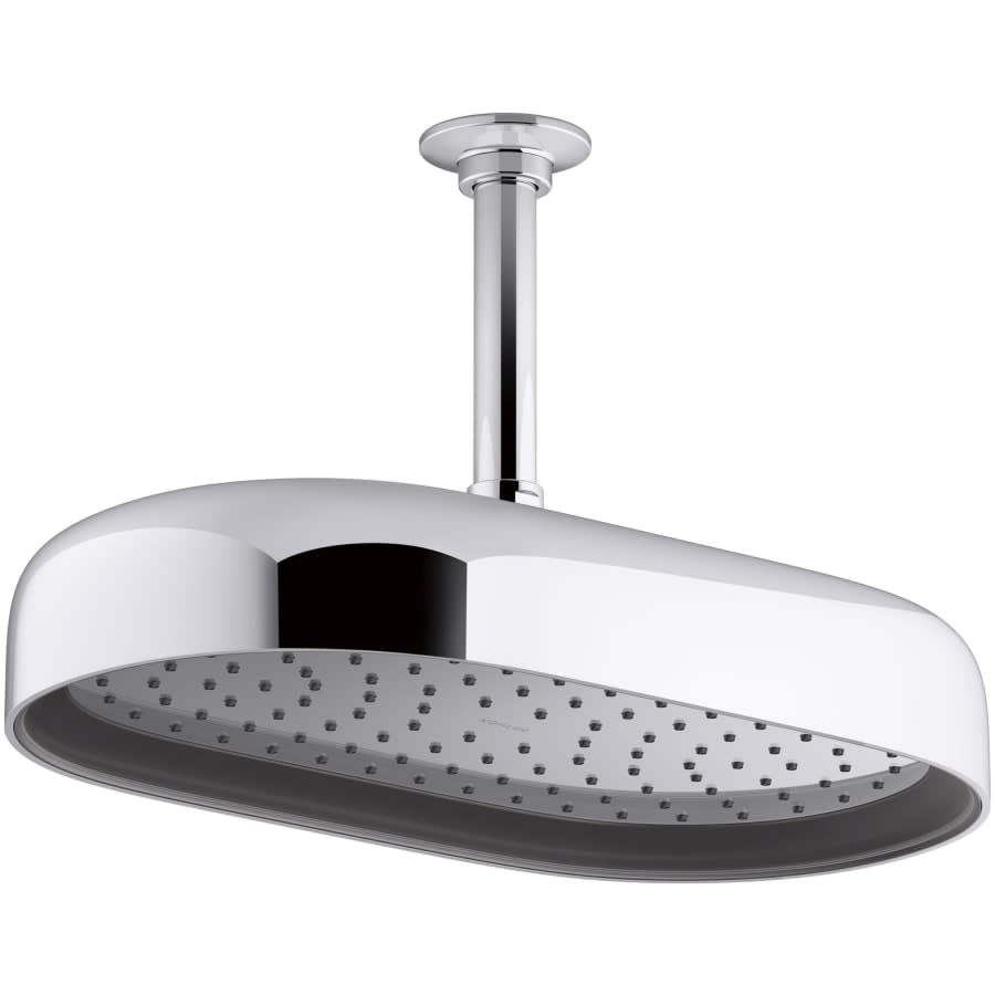 Statement 2.5 GPM Single Function Rain Shower Head with MasterClean Sprayface and Katalyst Air Induction Technology