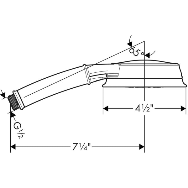 Croma 100 Classic 1.8 GPM Multi Function Hand Shower with 3 Spray Settings Less Hose - Limited Lifetime Warranty