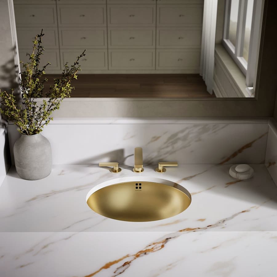 Bachata 16-11/16" Oval Stainless Steel Undermount Bathroom Sink with Overflow