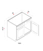 Sink Base - 42"W x 34- 1/2"H x 24"D