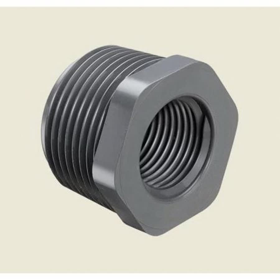 Bushing, 1 x 1/2 in, MNPT x FNPT, SCH 80/XH, PVC