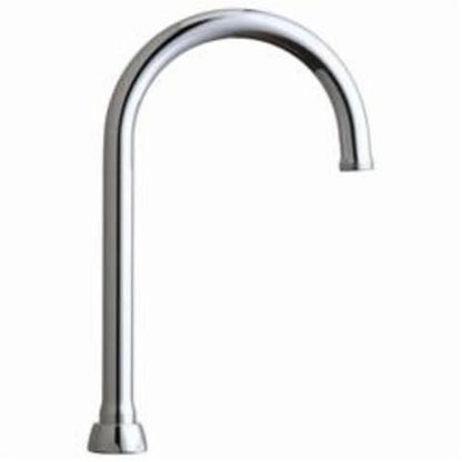 Rigid/Swing Gooseneck Spout, 5-1/4 in L, Polished Chrome