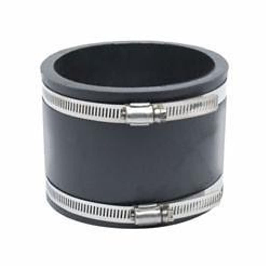 Transition Coupling, 4 in, Asbestos Cement Fiber/Ductile Iron x Asbestos Cement Fiber/Ductile Iron, Flexible PVC