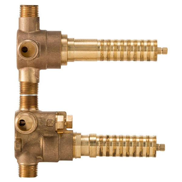 2 Handle Thermostatic Rough In with 3 - way diverter