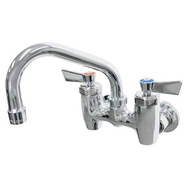 Kitchen Faucet, Wall Mount, ADA, 2 Lever Handles, 2-Hole, Polished Chrome