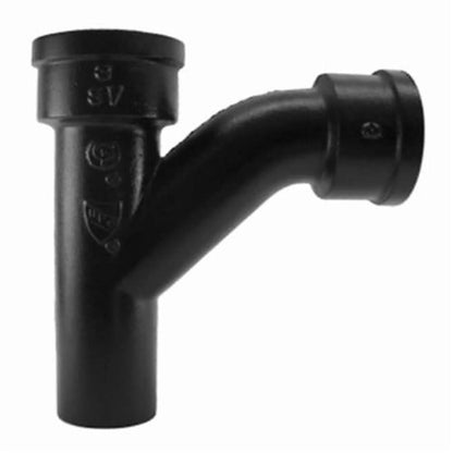 Service Weight Combination Wye and 1/8 Bend, 3 in, Spigot x Hub x Hub, Cast Iron