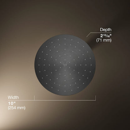 Contemporary Round 10" Single Function 2.5 GPM Rainhead with MasterClean Sprayface and Katalyst Air-Induction Technology