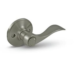 Wave Privacy Lever Satin Nickel