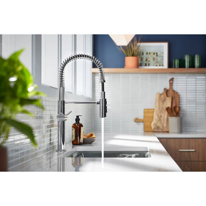 Crue 1.5 GPM Single Hole Pre-Rinse Pull Down Kitchen Faucet - Includes Escutcheon