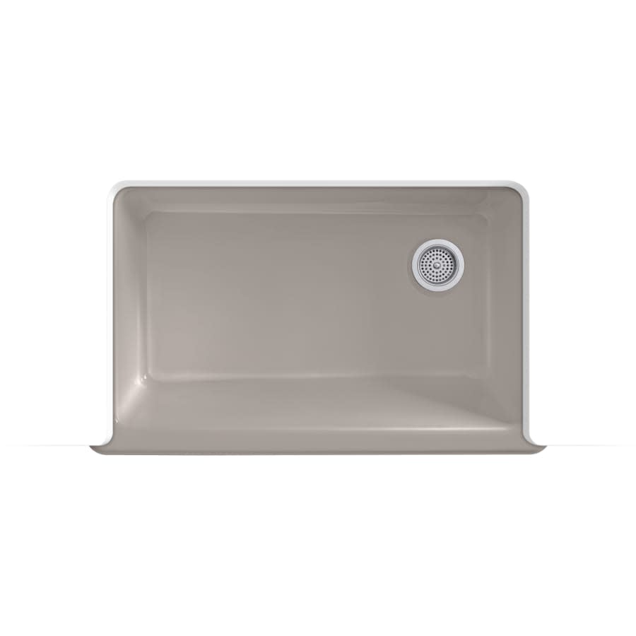 Whitehaven 35-11/16" Self-Trimming Farmhouse Single Basin Enameled Cast Iron Kitchen Sink