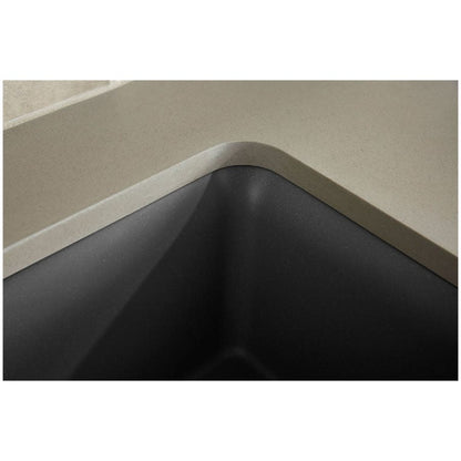 Cairn 33-1/2" Undermount Single Bowl Neoroc Granite Composite Kitchen Sink with Bottom Sink Rack