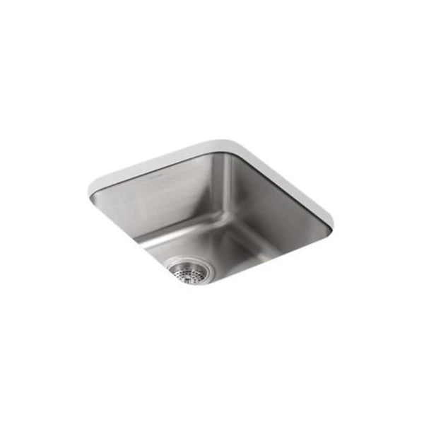 Undertone® Single Bowl Kitchen Sink, Under Mount, 15-3/4 x 17-1/2 in, 7-1/2 in Bowl Depth, 18 ga Satin Steel, Stainless
